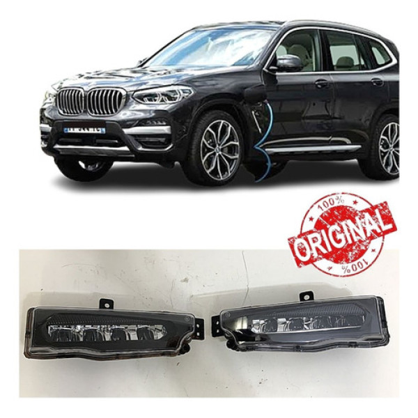 Par Farol Milha Bmw X3 Fume 2017 2018 2019 Original