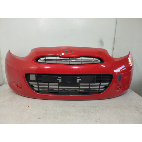 Parachoque Dianteiro Nissan March 2010 A 2014 Original 25988 Vermelho