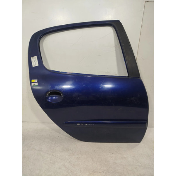 Porta Traseira Direita Peugeot 206 207 Usada 21803 Traseira Direito Azul