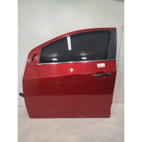 Porta Dianteira Esquerda Gm Sonic Completa 26191 Dianteira Esquerda Vermelho