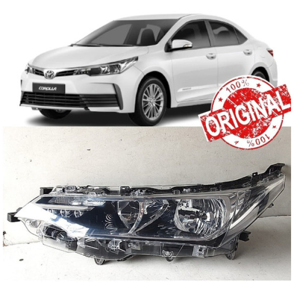 Farol Toyota Corolla 2017 2018 Led 4 Pinos Esquerdo 17486