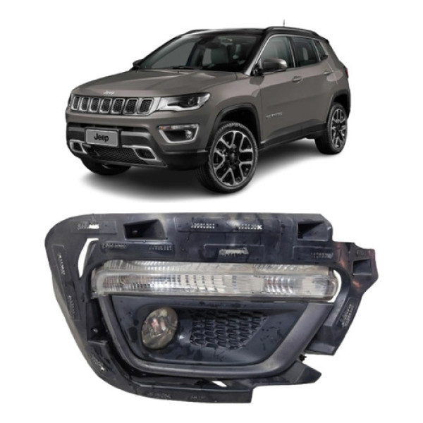 Farol Milha Direito Jeep Compass 2018 A 2022 Original 26478 Preto