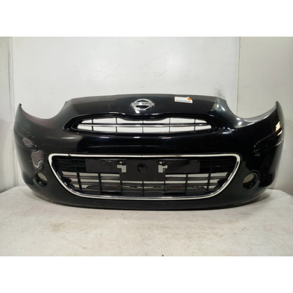 Parachoque Dianteiro Nissan March 2010 A 2014 Original 26247 Preto