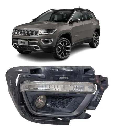 Farol Milha Direito Jeep Compass 2018 A 2022 Original 26112 Preto